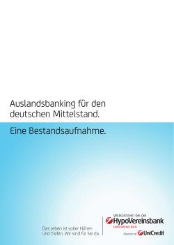 Eine Bestandsaufnahme. Auslandsbanking für den deutschen
