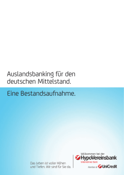 Eine Bestandsaufnahme. Auslandsbanking f&uuml;r den deutschen