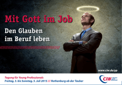 PDF-Flyer hier... - Christen in der Wirtschaft