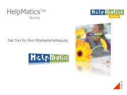 HelpMatics™ Survey Mitarbeiterbarometer