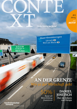 Context #4 – 2015 - Kaufmännischer Verband Schweiz
