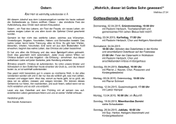 Gottesdienste im April - KG Sch&ouml;ndorf und KGV Gro&szlig;obringen