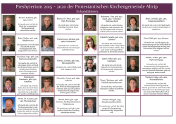 Presbyterium 2015 - Protestantische Kirchengemeinde Altrip