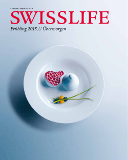 Magazin SWISSLIFE Fühling 2015