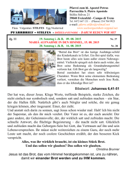 Pfarrbrief Stilfes - Seelsorgeeinheit Wipptal
