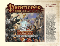 Pathfinder: Erwachen der Runenherrscher Spielregel deutsch