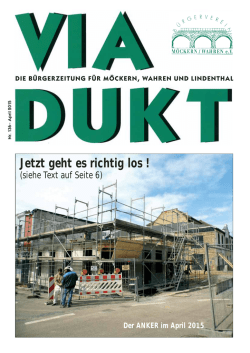 Jetzt geht es richtig los ! - B&uuml;rgerverein M&ouml;ckern