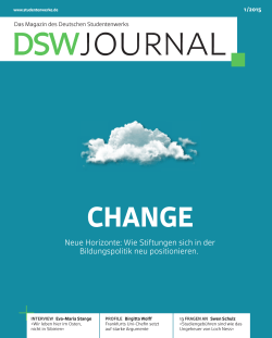 DSW-Journal 1/2015 - Deutsches Studentenwerk