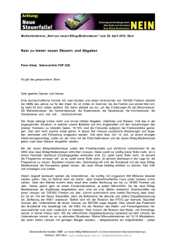 Referat Petra Gössi, Nationalrätin FDP (SZ) - Billag