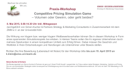 Praxis-Workshop Competitive Pricing Simulation Game – Volumen
