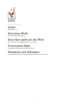 Inhalt Auf einen Blick Eine Idee geht um die Welt Prominente Hilfe
