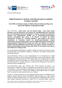 Digital Enterprise in Amberg: Jede Sekunde geht