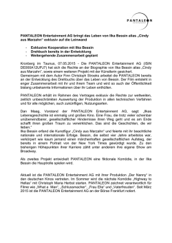 PANTALEON Entertainment AG bringt das Leben von Ilka Bessin