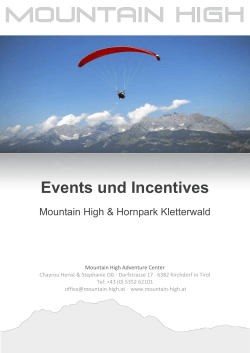 Mountain High Incentives Mappe