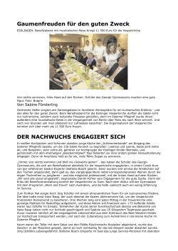 9.3.2015 Esslinger Zeitung - Vesperkirchen im Landkreis Esslingen