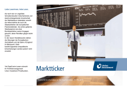 InvestmentTicker M&auml;rkte 22. Kalenderwoche