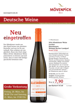eingetroffen - M&ouml;venpick Wein
