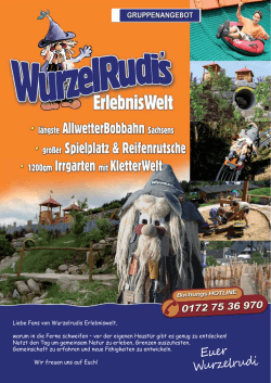 PDF zum - Wurzelrudis Erlebniswelt / Eibenstock