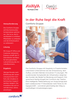 In der Ruhe liegt die Kraft