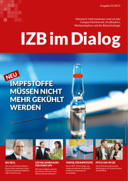 Impfstoffe m&uuml;ssen nIcht mehr gek&uuml;hlt werDen