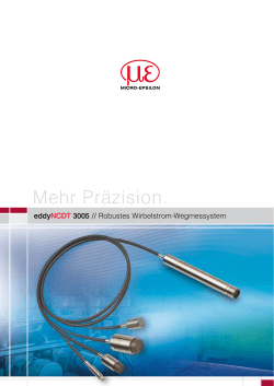 Mehr Präzision. - Micro-Epsilon Messtechnik GmbH & Co. KG