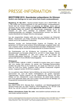 Pressemitteilung als PDF - Kreativwirtschaft Sachsen