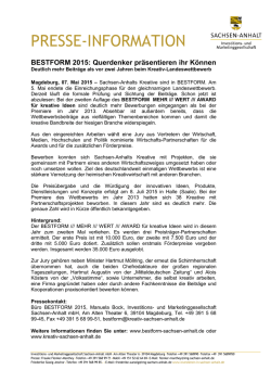 Pressemitteilung als PDF - Kreativwirtschaft Sachsen
