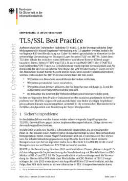 TLS/SSL - Best Practice - Allianz für Cyber