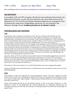 Hans Thie Referent f&uuml;r Wirtschaftspolitik der