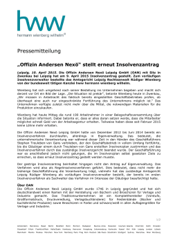 „Offizin Andersen Nexö“ stellt erneut Insolvenzantrag