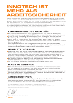 INNOTECH IST MEHR ALS ARBEITSSICHERHEIT