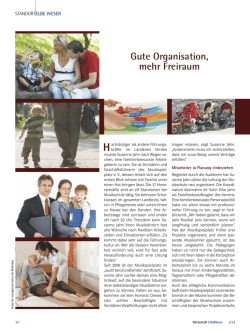 Gute Organisation, mehr Freiraum