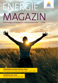 Das Energiemagazin 01/2015