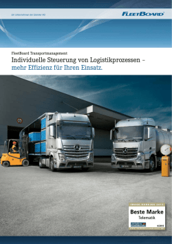 Individuelle Steuerung von Logistikprozessen &ndash; mehr