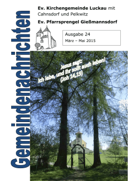 Gemeindebrief März 15 bis Mai - Kirche
