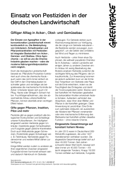 Einsatz von Pestiziden in der deutschen Landwirtschaft | Greenpeace