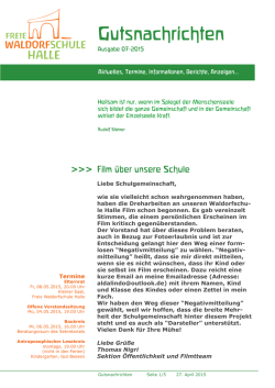 Gutsnachrichten - Freie Waldorfschule Halle