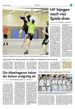 HF h&auml;ngen noch vier Spiele dran