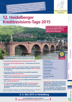12. Heidelberger Kreditrevisions-Tage 2015
