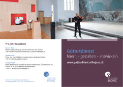 Flyer zum Projekt - Gottesdienst - Reformierte Kirchen Bern