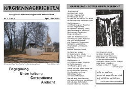 Gemeindebrief - Evangelischer Kirchenkreis Nauen