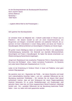 Herrn Joachim Gauck - Schloss Bellevue