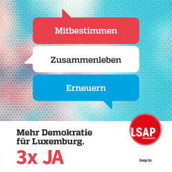 Mehr Demokratie für Luxemburg.