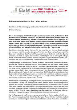 Der Laden brummt - Deutsches Netzwerk Evidenzbasierte Medizin eV