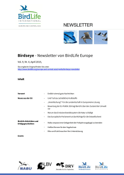 PDF - Newsletter von BirdLife Europe
