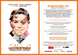 Interventionen 2015 - Kulturprojekte Berlin