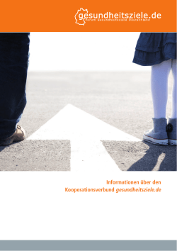 Informationen &uuml;ber den Kooperationsverbund gesundheitsziele.de