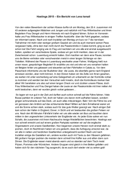 Hastings 2015 &ndash; Ein Bericht von Lena Ismail
