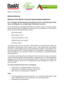nominiert NationalratskandidatInnen - Grüne Partei Basel