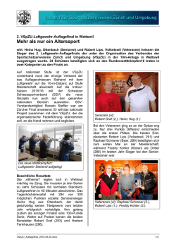 2. VSpZU-Luftgewehr-Auflagefinal in Wettswil